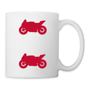 Motorrad Österreich Flagge Motorsport Biker - Tasse - Weiß - Rechts
