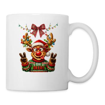 Oh Deer Weihnachtshirsch - Tasse - Weiß - Rechts
