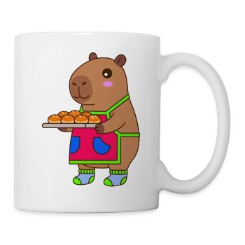 Capybara  Baker Apron with Buns - Mug - white - Right
