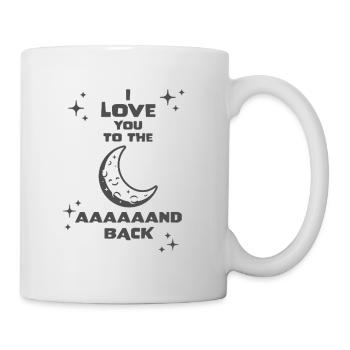 Liebe dich bis zum Mond zurück - Tasse - Weiß - Rechts