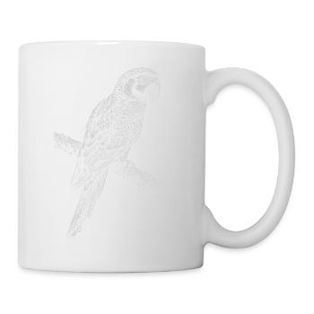 Parrot Silhouette on Branch - Mug - white - Right