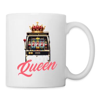 Spielautomaten Königin Casino Glücksspiel Jackpot - Tasse - Weiß - Rechts