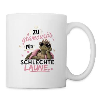Glamouröse Schildkröte mit Krone - Tasse - Weiß - Rechts