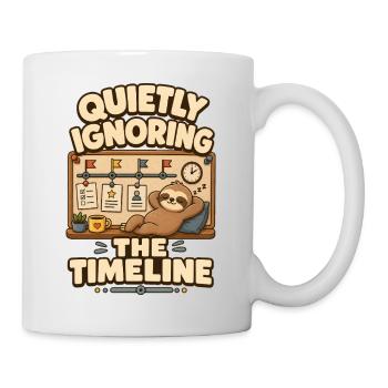 Quietly Ignoring The Timeline Sloth - Mug - white - Right