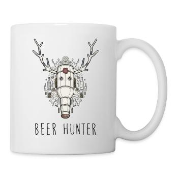 Beer Hunter Trophy – Stahlflasche - Tasse - Weiß - Rechts