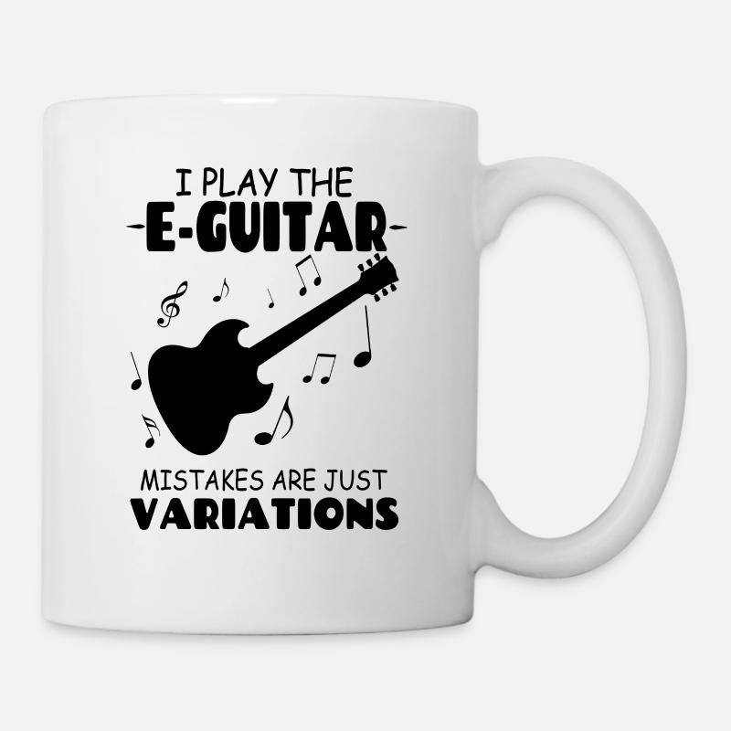 I_PlayThe_E Guitar_Mistakes_Are_Just_Variations - Mug blanc - blanc