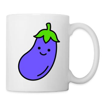 aubergine - Mug blanc - blanc - Droite