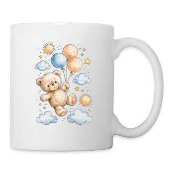 Teddy Bear Balloon Sky Whimsy - Mug - white - Right
