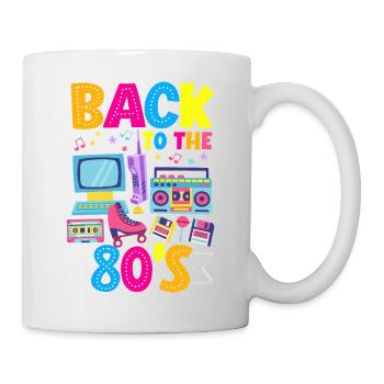 Retro Back to the 80s Vintage Design - Mug - white - Right
