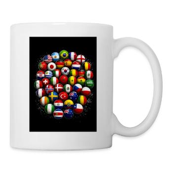 Flaggbälle Weltfußball - Tasse - Weiß - Rechts
