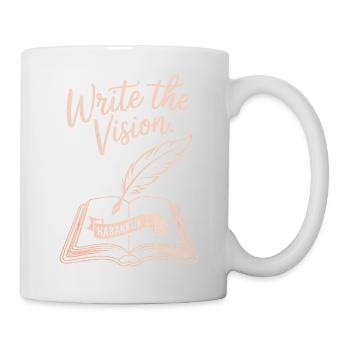 Schreib das Vision Habakkuk Tee - Tasse - Weiß - Rechts