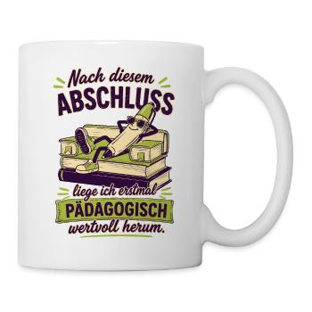 Pädagogisch Wertvoll Herumliegen - Tasse - Weiß - Rechts