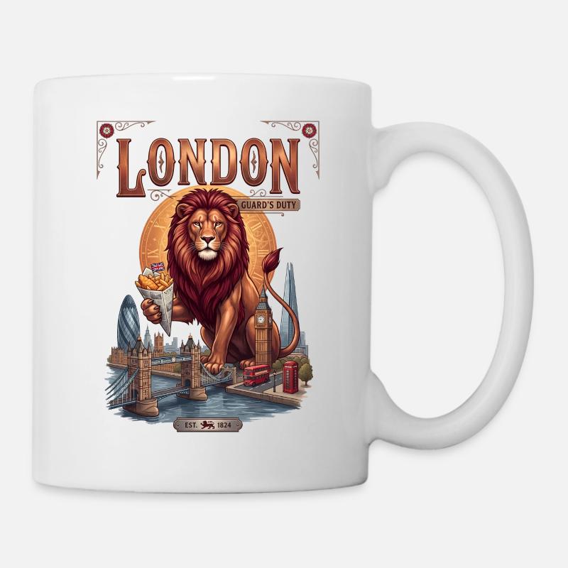 Londoner Löwenwächter - Tasse - Weiß