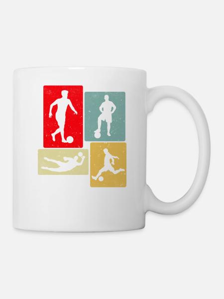Fußball Retro - Tasse - Weiß