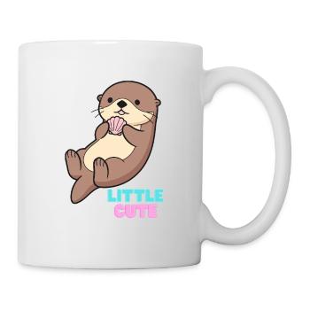 KuschelOtter mit Muschel – Little Cute - Tasse - Weiß - Rechts