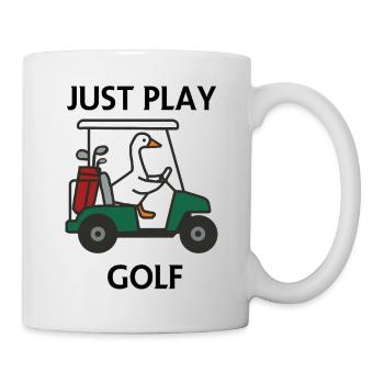 Spiel einfach Golf: Duck dich im Golfwagen - Tasse - Weiß - Rechts