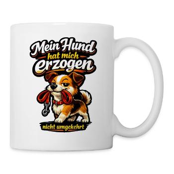 Mein Hund hat mich erzogen - Tasse - Weiß - Rechts