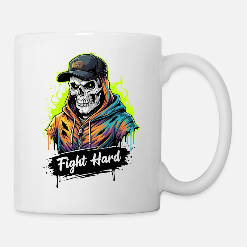 FIGHT HARD - Mug blanc - blanc