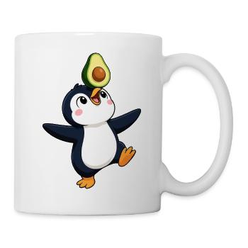 Mignons légumes d’équilibre avocat en dessin animé Pingouin - Mug blanc - blanc - Droite