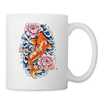 Ahnungsloser Koi - Tasse - Weiß - Rechts