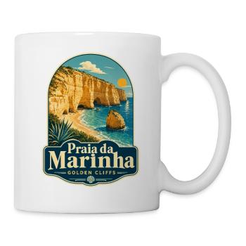 Praia da Marinha Golden Cliffs Algarve Portugal - Tasse - Weiß - Rechts