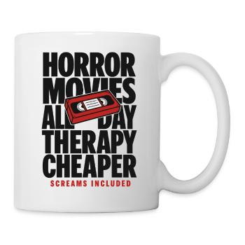 Films d’horreur toute la journée de thérapie - Mug blanc - blanc - Droite