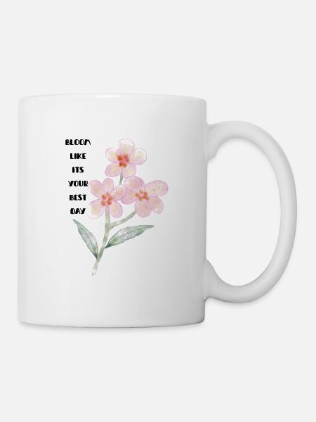 Pastel Flowers Watercolor Bouquet - Mug - white