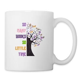 Book tree: Lots to read, little time - Mug - white - Right