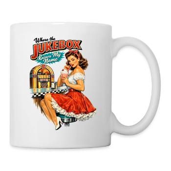 50s Diner Pin-Up: Where the Jukebox Knows My Name - Mug - white - Right