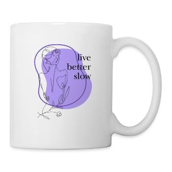 Purple Line Art: Calm in Form - Mug - white - Right