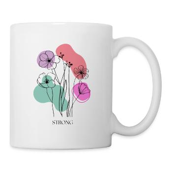 Pastel Flowers Line Art - Mug - white - Right