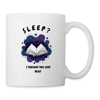 Livre ouvert dans le cosmos nocturne - Mug blanc - blanc - Droite
