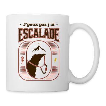 Escalade Canine: Harnais et Montagnes - Mug blanc - blanc - Droite