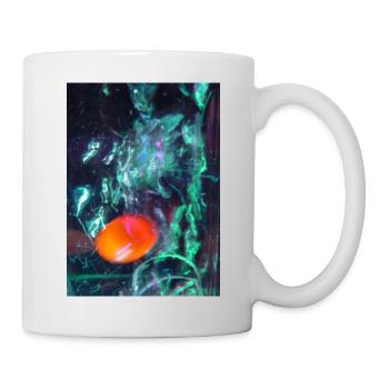 Neon-Nebel mit orangefarbenem Kern - Tasse - Weiß - Rechts