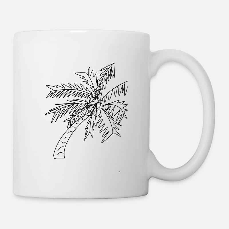 Kokospalme - Tasse - Weiß