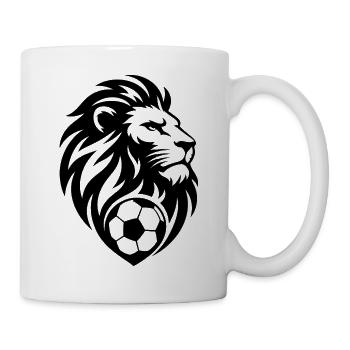 Leo avec le football - Mug blanc - blanc - Droite