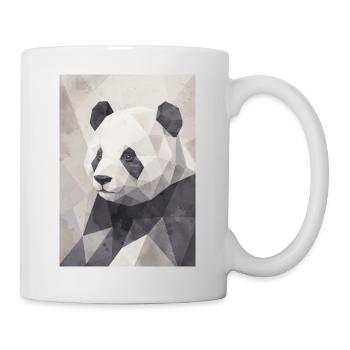 Geometrischer Panda Polygon Art  - Tasse - Weiß - Rechts