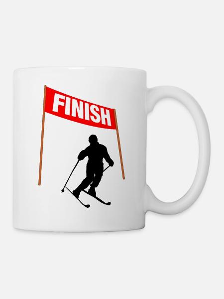 Ski-Ziellinie - Tasse - Weiß