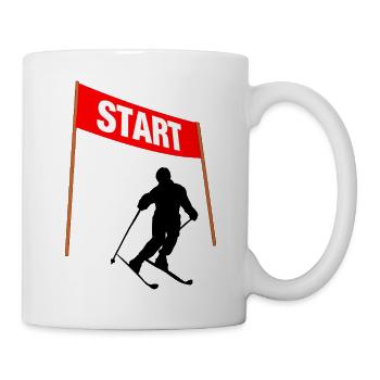 Skistartlinie - Tasse - Weiß - Rechts