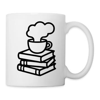 Books, Coffee, Reading, Book Club, Bookworm, Tea - Mug - white - Right