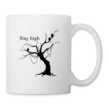 Stay High Spooky Gothic Tree with Birds - Mug - white - Right