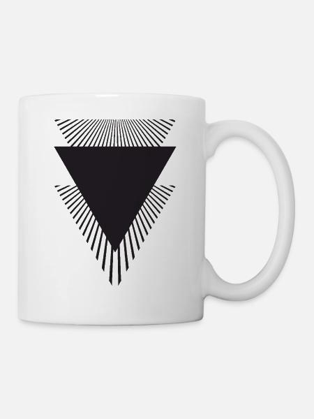 Geometrie der Strahlungsdreiecke - Tasse - Weiß