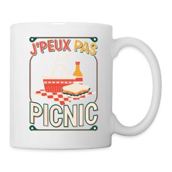 J'peux pas picnic - rétro gourmand - Mug blanc - blanc - Droite