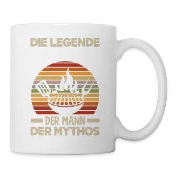 Die Legende Grillmeister Der Mann Der Mythos BBQ - Tasse - Weiß - Rechts