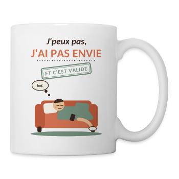 J'ai pas envie et c'est valide - Mug blanc - blanc - Droite