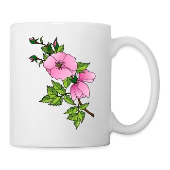 Fleur - Mug blanc - blanc - Droite