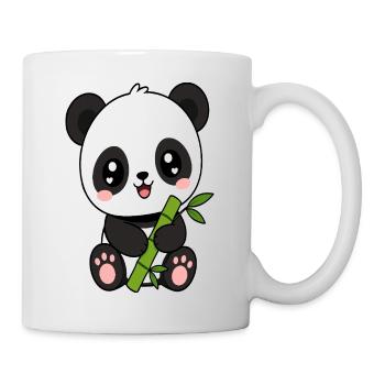 Petit Panda au Bambou - Mug blanc - blanc - Droite