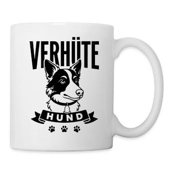 Verhütehund Wortspiel Humor Vierbeiner Lustig - Tasse - Weiß - Rechts