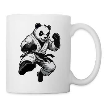 Panda Karate Kämpfer - Tasse - Weiß - Rechts