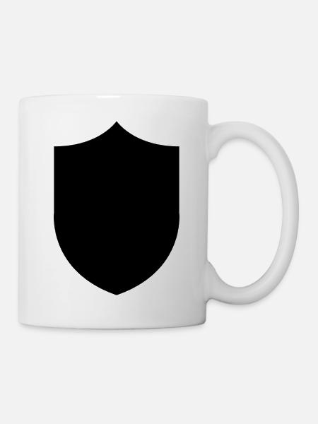 Mittelalterlicher Schild - Tasse - Weiß